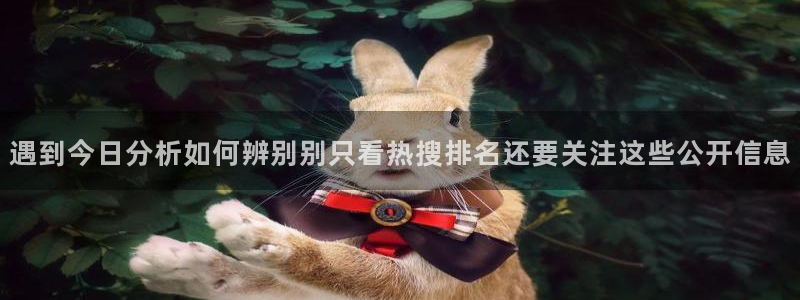 52吃瓜:遇到今日分析如何辨别别只看热搜排名还要关注这些公开信息