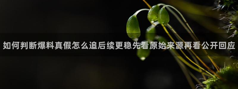 吃瓜:如何判断爆料真假怎么追后续更稳先看原始来源再看公开回应